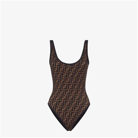 fendi bathing suit canada|fendi brown lycra swimsuit.